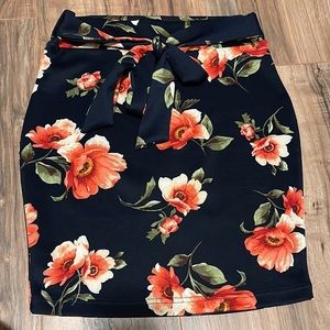 Floral Mini skirt